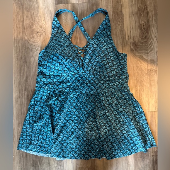 Torrid blue mermaid tankini women’s plus size 2 - Picture 2 of 6